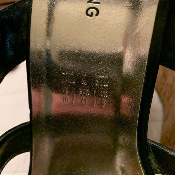 Call It Spring Black/Gold Size 10 Wedge 5” Heels - Picture 4 of 6